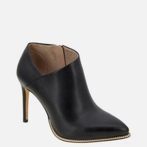 BCBGeneration Hadix Black Ankle Booties with Gold Trim